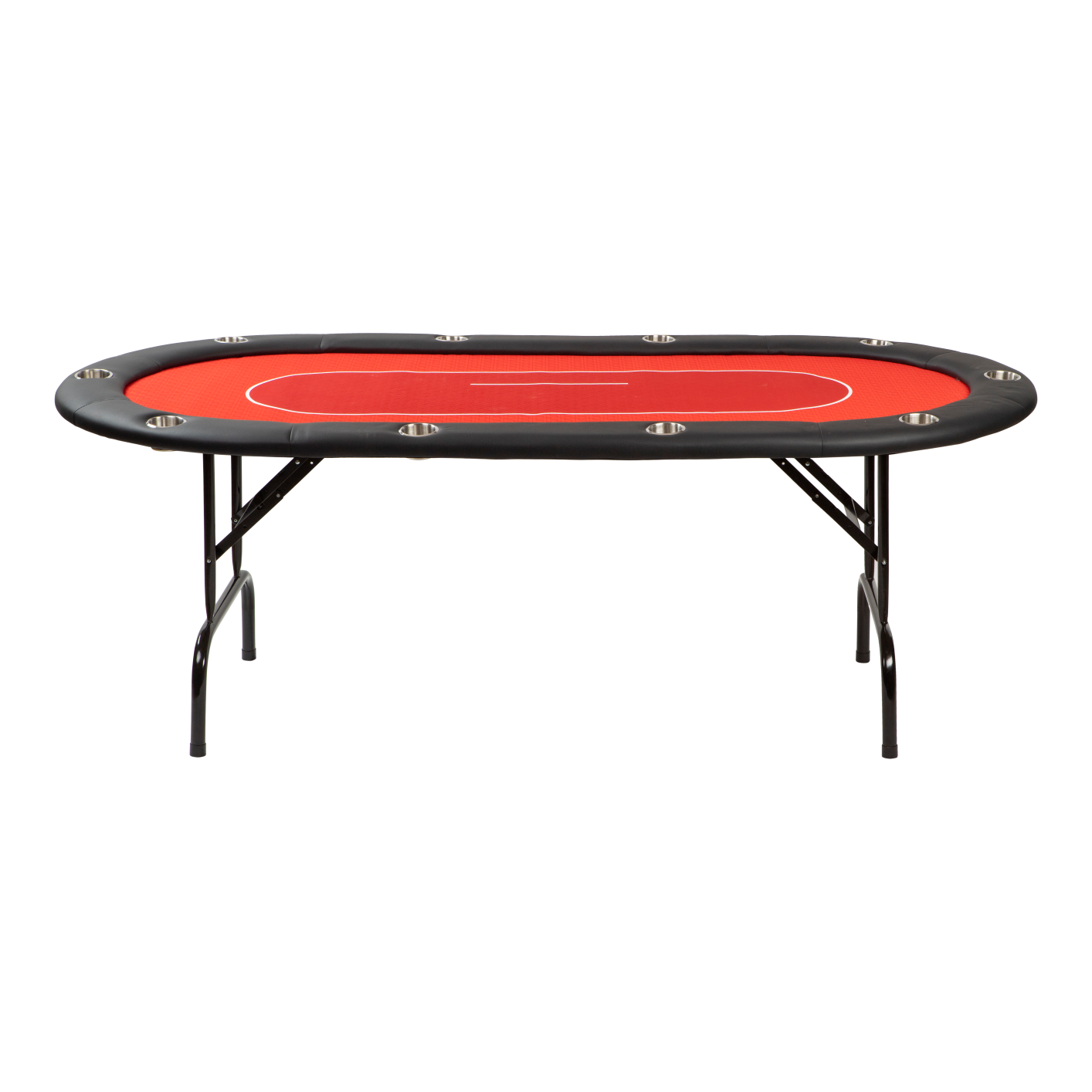 Pokertisch 9-Spieler 3-fach Klappbar Oval Grün Casino Poker Tisch Pokertable DHL 