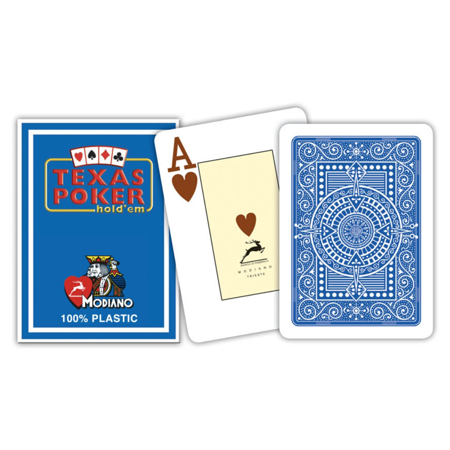 melodie Geavanceerd Heerlijk Modiano poker speelkaarten blauw 2 index - MEC Shop