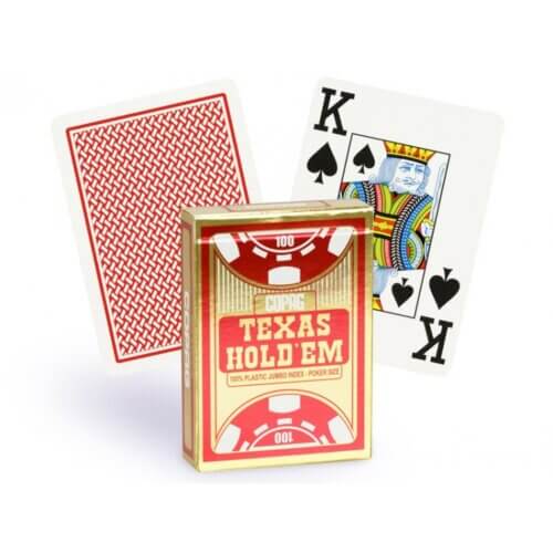 Poker kaarten - Copag - 2 index rood