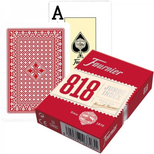 Pokerkaarten - Fournier - 818 rood