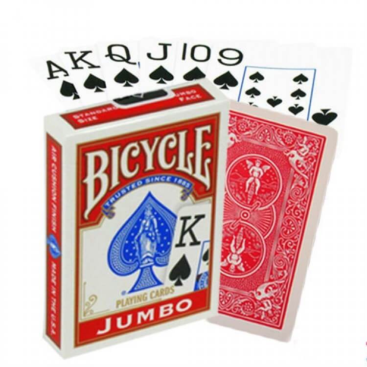 2 Count Red and Blue Bicycle Jumbo Index Rider Back Playing Cards 